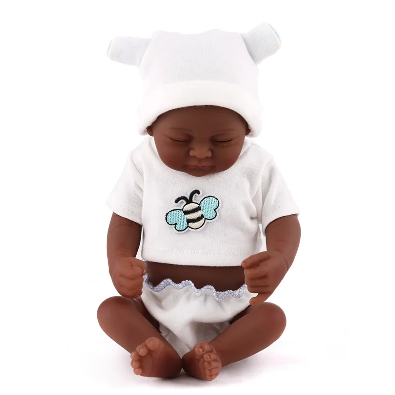 12 Preemie Full Body Silicone 28cm girl boy Black Doll Lifelike Mini Reborn  Doll Surprice Children Anti-Stress - AliExpress