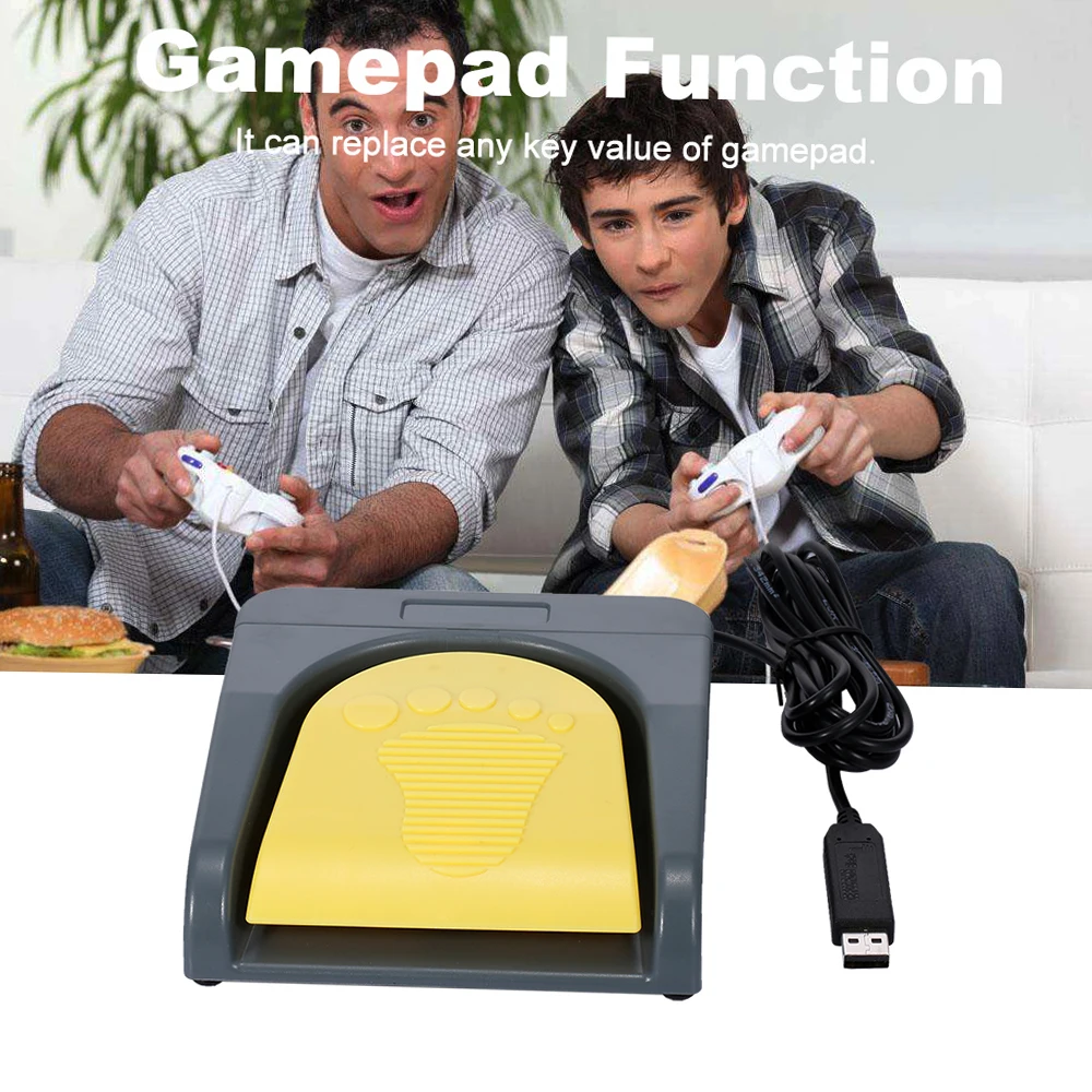 USB Single Foot Switch Game Control One Key Computer Keyboard Action Pedal Switch Control for Gamer Gaming Ethusiast