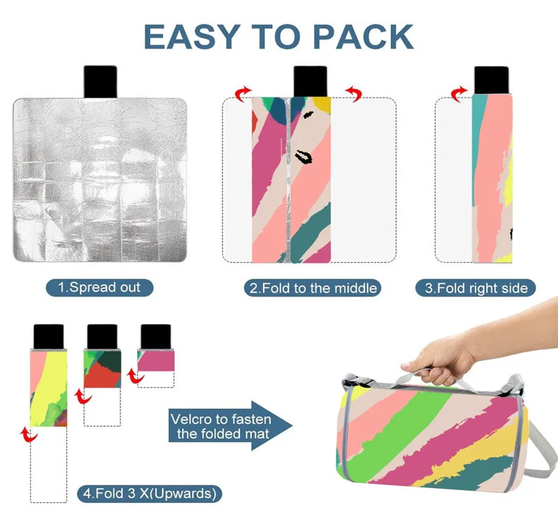 

Пляжный коврик для пикника, уличный влагостойкий коврик, утолщенный, для барбекю, песчаного пляжа, для кемпинга, детская кроватка радужного цвета, подарки для вечеринки, оборудование для прогулок