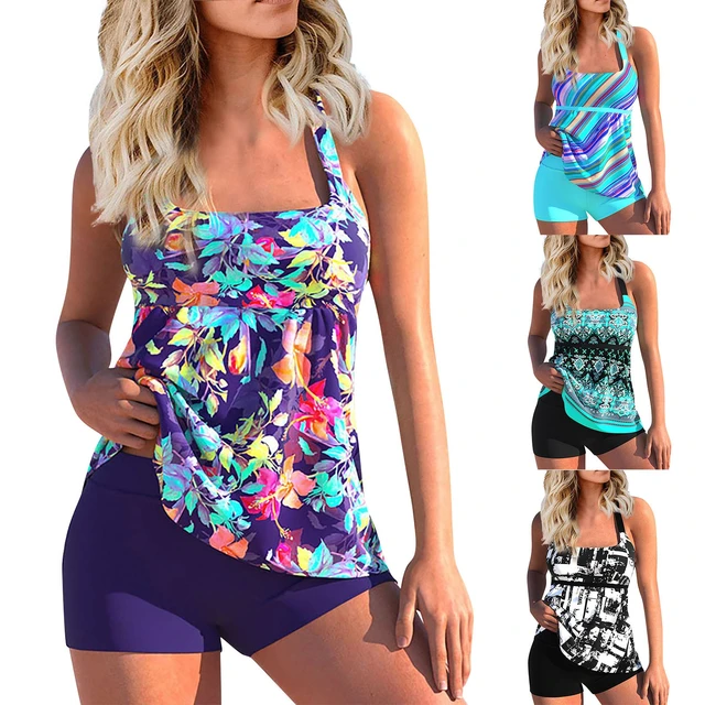 2023 Women's Swimwear Tankini 2 Piece large Size Swimsuit 2 Piece