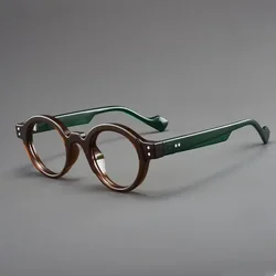 Unisex Retro Round Anti - Blue Light Ultra - Light Reading Glasses (Diopter +0.0 to +4.0) (Green)