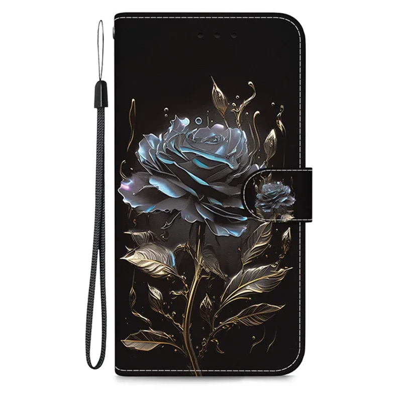 Flip Wallet Leather Case with Magnetic Stand and Cute 3D Pattern