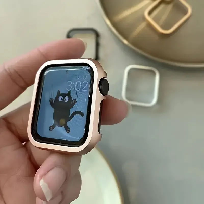 Sleek Aluminum Alloy Metal Case for Apple Watch – Premium Bumper Frame Cover