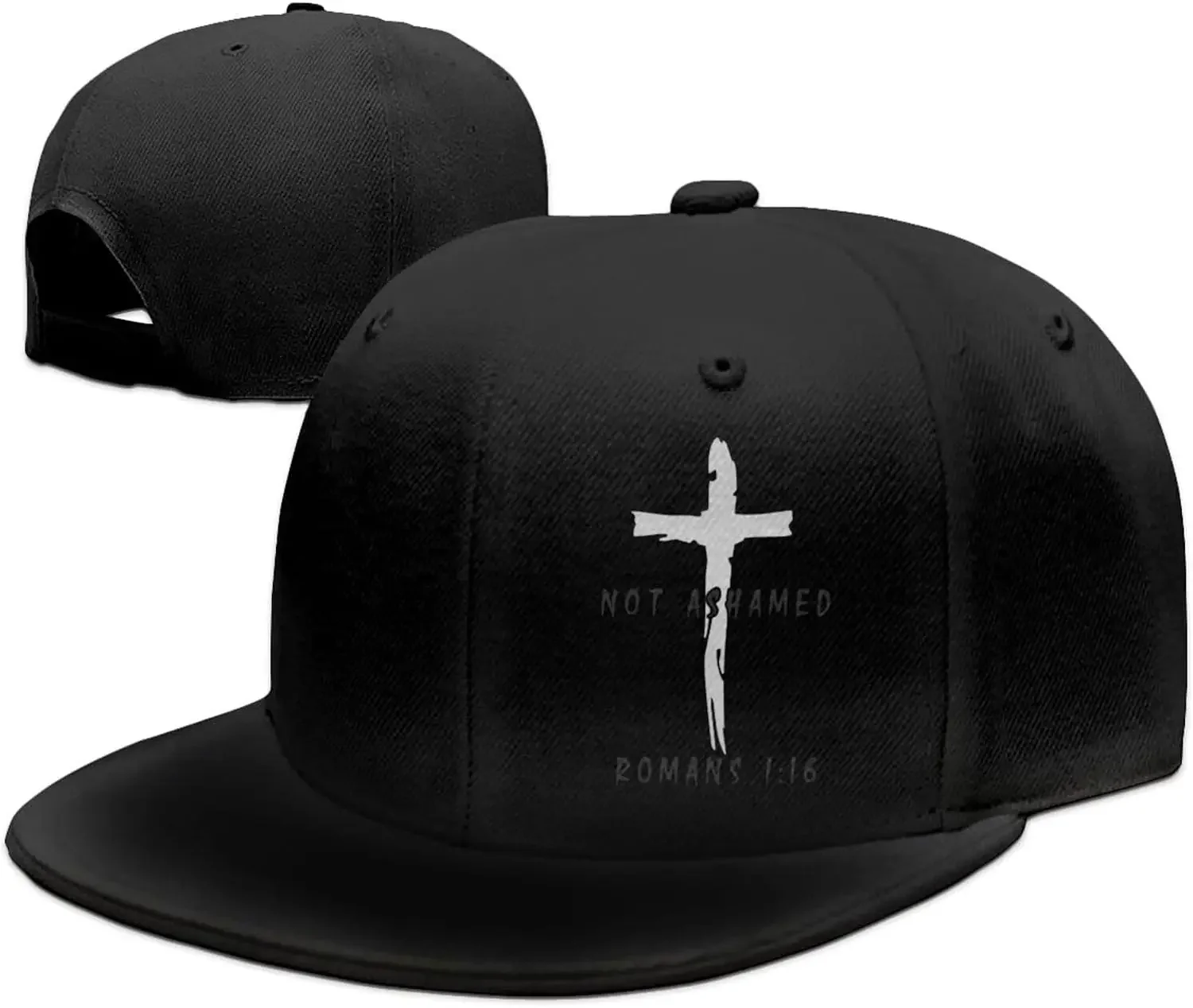 Cappellino Baseball Unisex Con Croce Di Gesù | Snapback Regolabile In Cotone Traspirante, Nero, Protezione UV