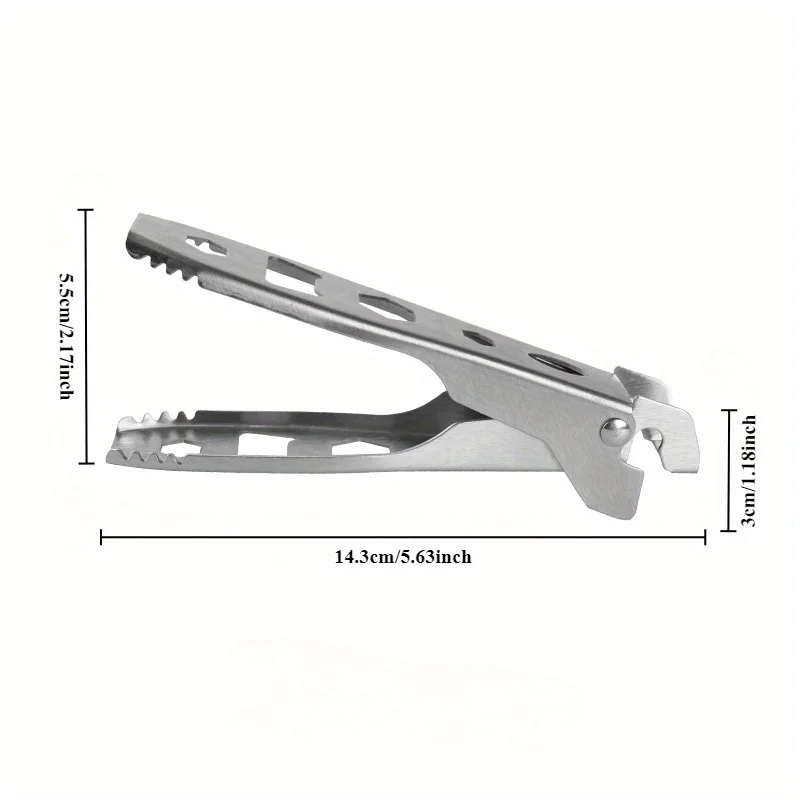 Outdoor Camping Equipment Anti-scalding Pot Holder Multifunctional Barbecue Clip Bottle Opener Picnic Food Clip Kitchen Tools