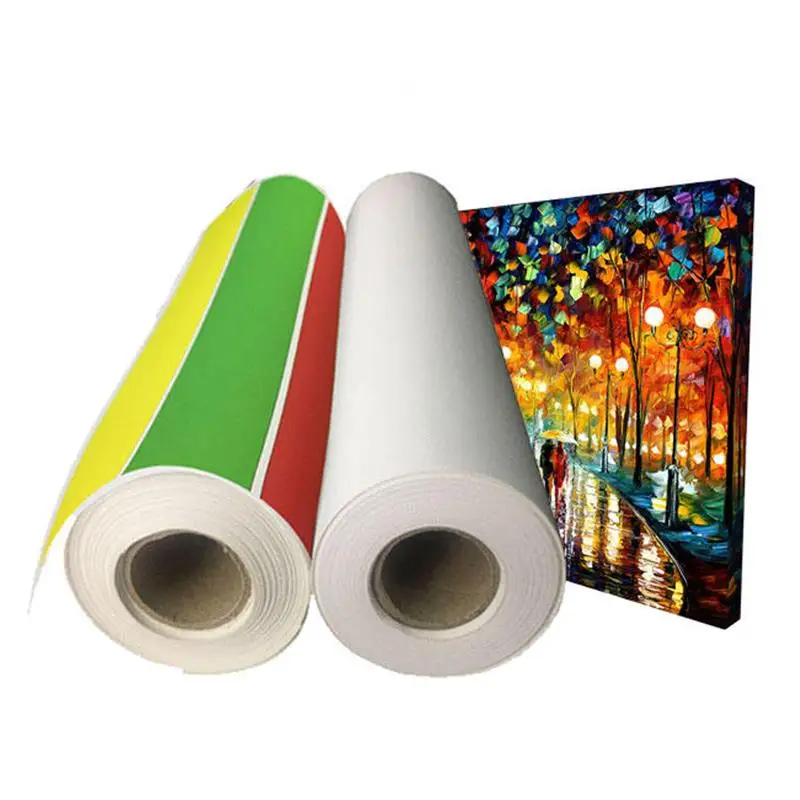 30 Meters Long Printable Blank Cotton Canvas For Plotter, 320gsm Digital Inkjet Printing PolyCotton Fabric Roll