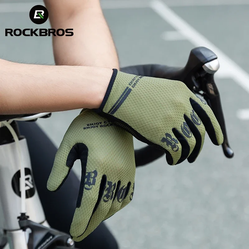 ROCKBROS Cycling Gloves Women Men Breathable Non-slip MTB Road Bike Gloves Touch Screen Spring Summer Autumn Sport Bicycle Glove 2