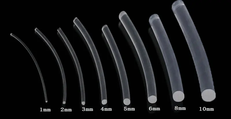 1M 1.0~6.0mm Diameter PMMA Optic Fiber Cable Transparent Side Emitting Guiding Light Edge Lighting Side Glow f/Led Light Engine