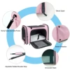 Cat, Dog Carrier for Small Medium Cats Puppies up to 15 Lbs, TSA Airline Approved Carrier Soft Sided, Collapsible Travel Puppy C 6