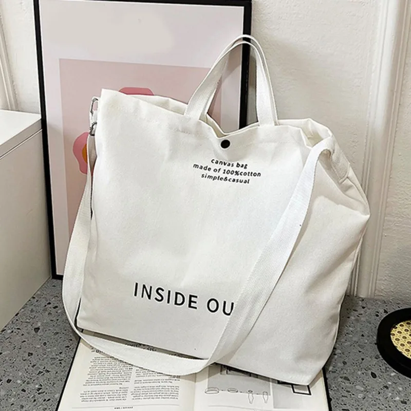 Borsa Tote In Tela Nera Grande Capacità – 23x15x22 Cm – Multitasca – Manico 12 Cm – Per Lavoro, Shopping, Viaggi - 3