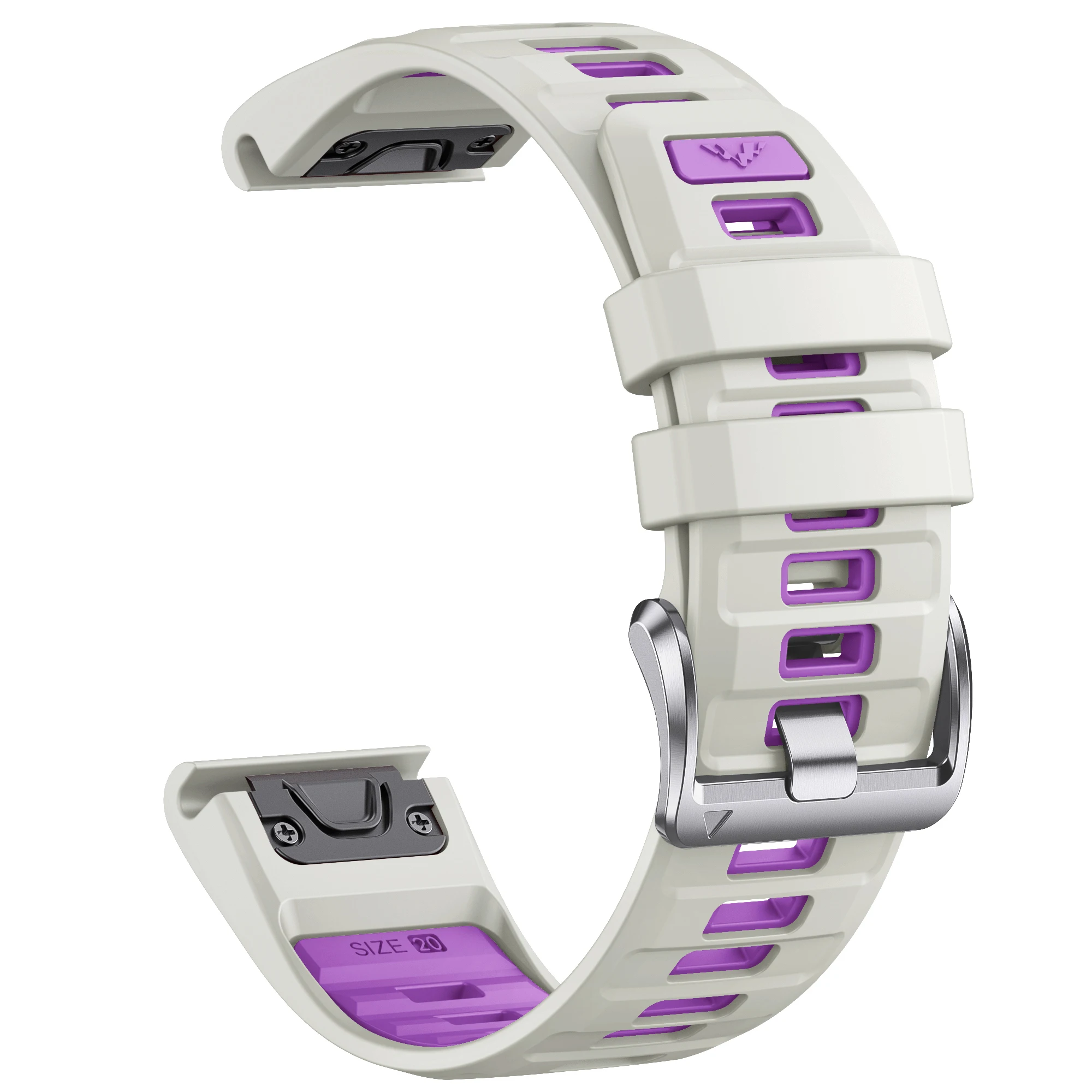Silicone Loop Easy Fit Wristband, 20mm Strap Belt