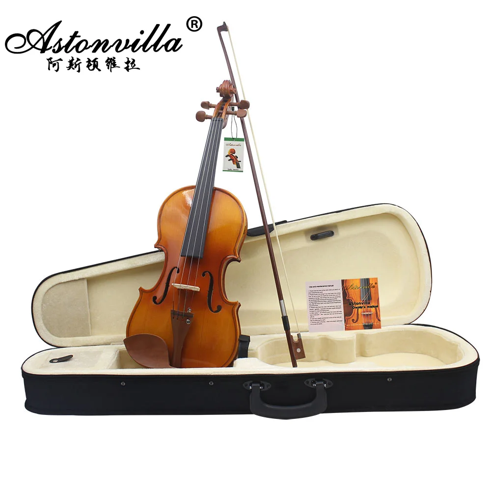 Astonvilla 1/4 Violin Beginners Learning Course Tools Nature Color Violin Students Children Teaching With Accessories