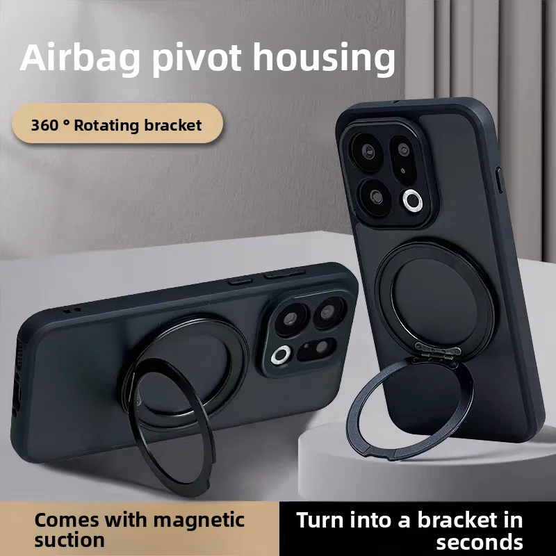 Magnetic Ring Stand Protective Hard Case with Shell Design