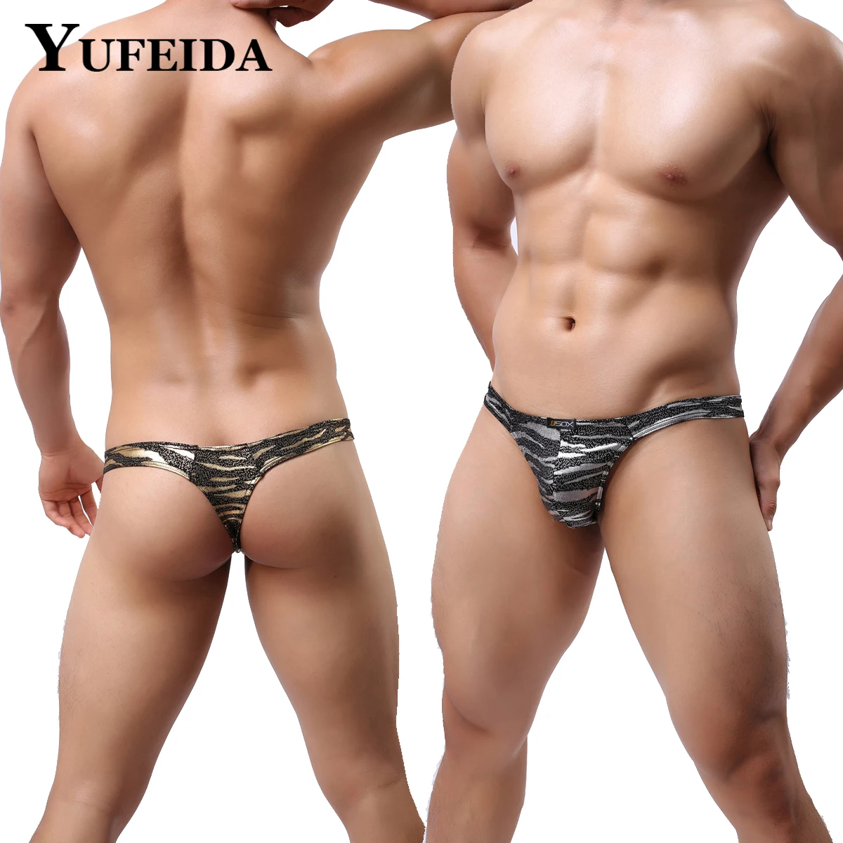 

YUFEIDA 2023 Sexy Low Rise Men's Briefs Soft Leopard Printed Underwear Mens Hot Hips Underpants Jockstrap Sexy Men Cueca panties