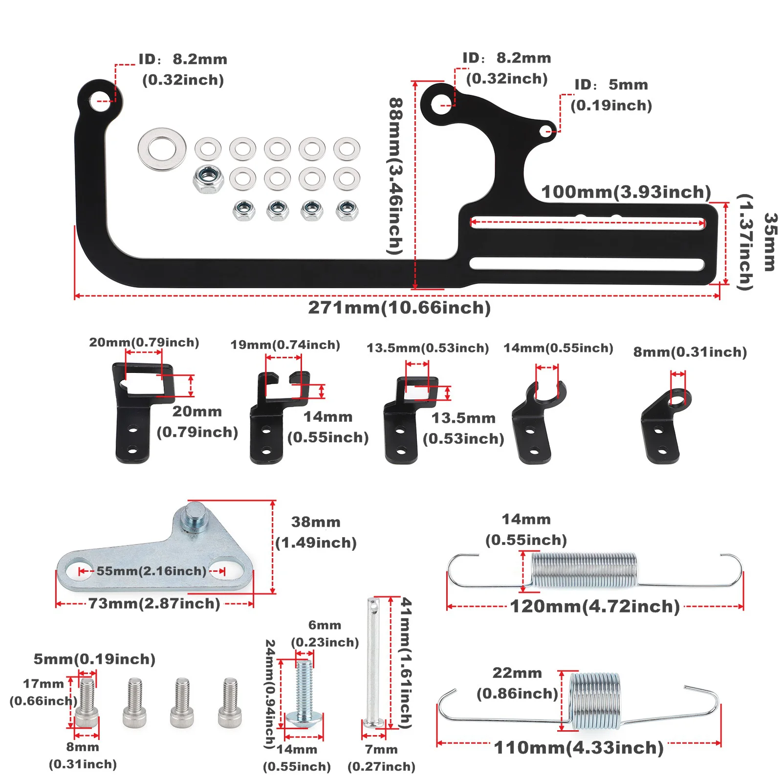 Transmission Throttle Cable Kit For EZ-EFI For Automatic Transmission TV Cables GM 700R4 Transmissions Throttle Cable Mount Bracket Cable Mounting Kit 304147