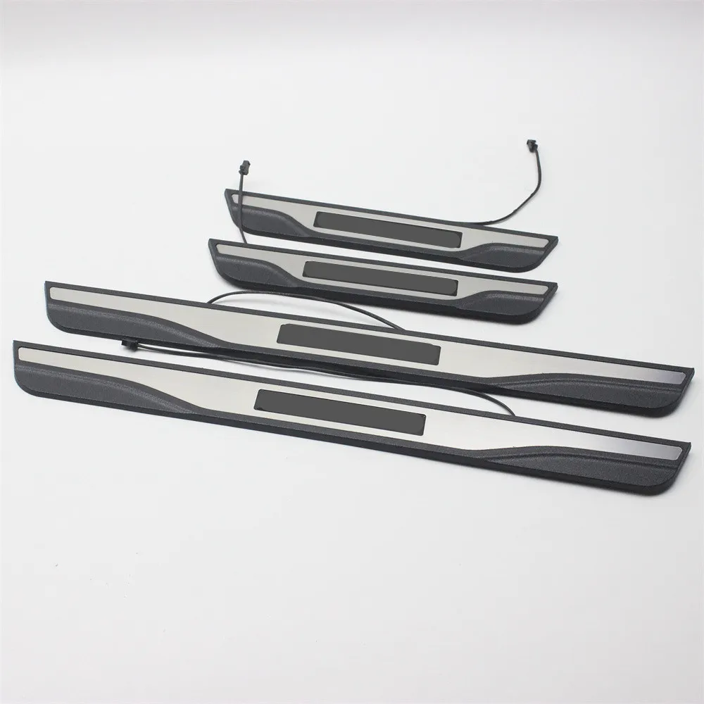 Car Styling Stainless Steel Led Door Sill Scuff Plate Guard Sills Protector Trim For Hyundai