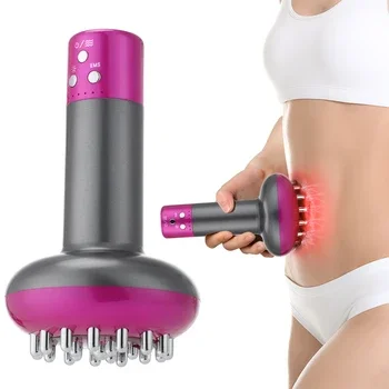 Intelligent Meridian Massage Instrument Microcurrent vibration Red Light Heat Body Lymphatic Physiotherapy Meridian Guasha Brush