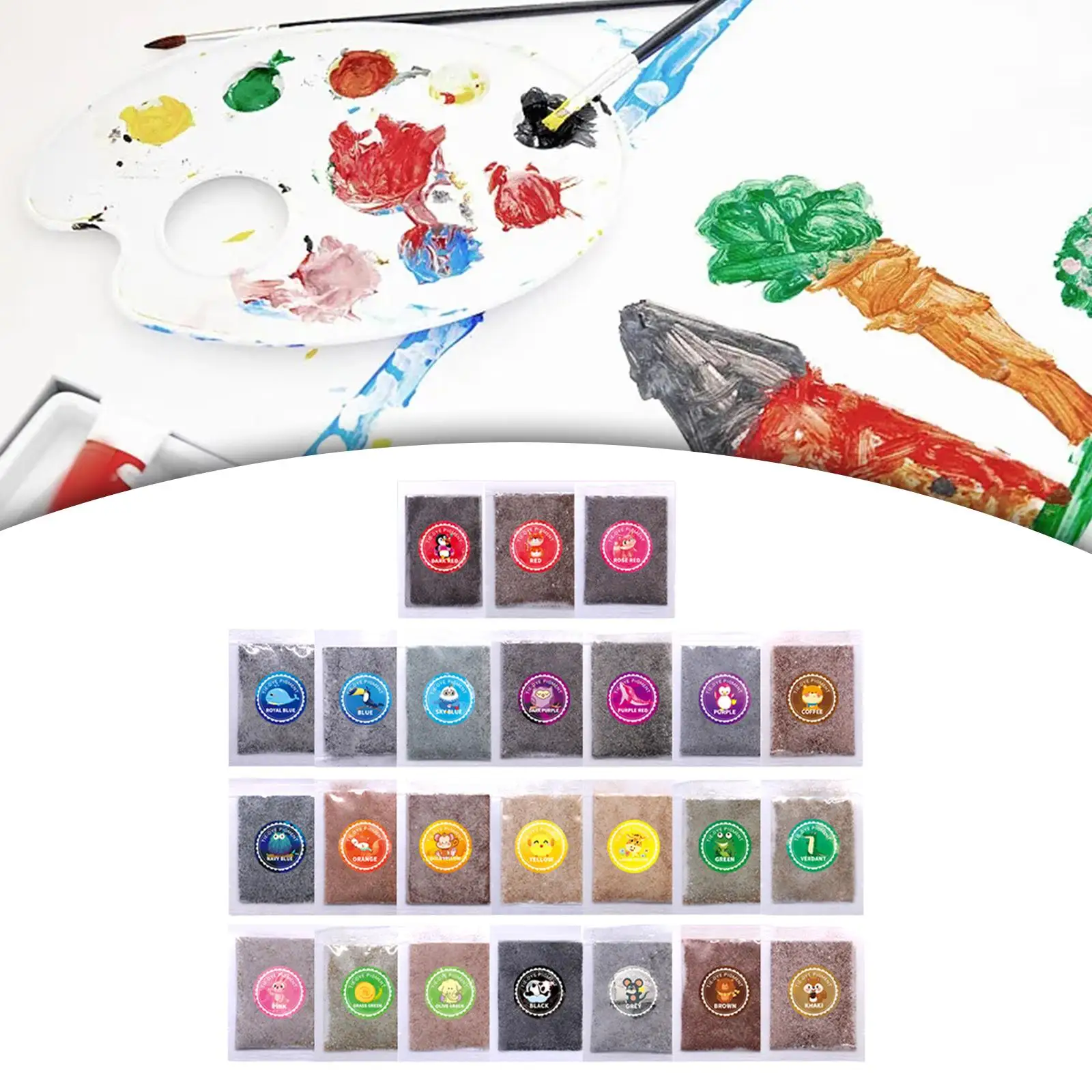 

Tie Dye Powder Color Powder Packets for Textile for Children and Adults