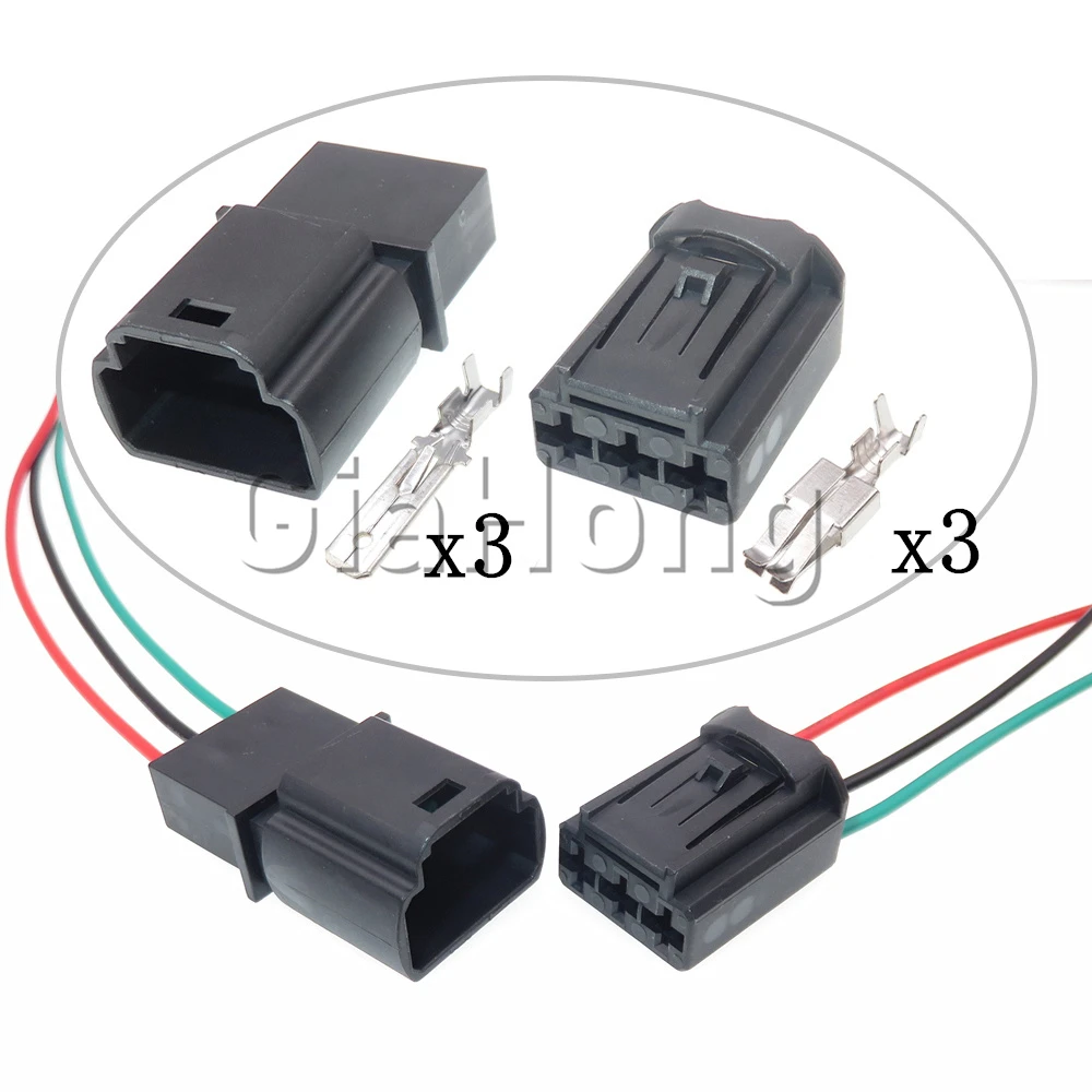 

1 Set 3 Ways 1823137-1 4G0919321 4G0919321A Auto Accessories 1823138-1 Car Electric Wire Socket