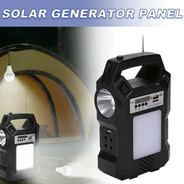 1set Portable Power Station Rechargeable Battery Solar Generator