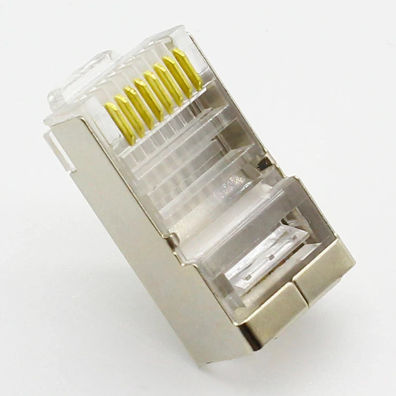 Terminales Rj45 50 Uds conector rj45 conectores de red blindados cat6 enchufe rj45 ...