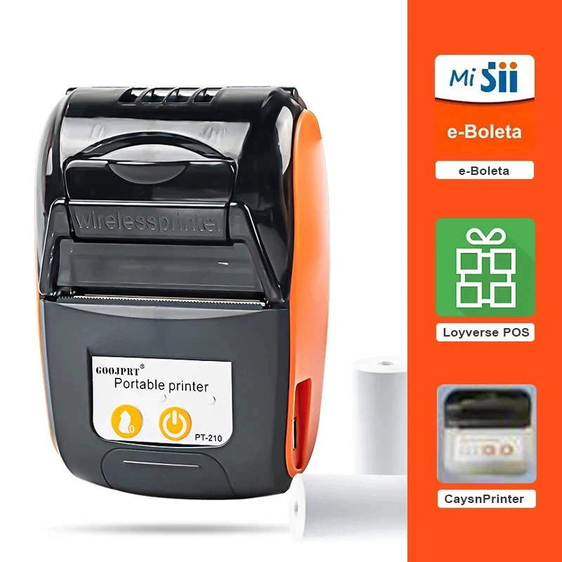 Portable Wireless Bluetooth Mini Printer - Handheld Ticket and Barcode Printer