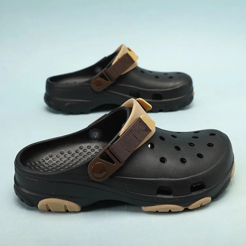 Buty z otworami do noszenia na zewnątrz, uniwersalne, lekkie, gruba podeszwa antypoślizgowe, odporne na zużycie sandały plażowe