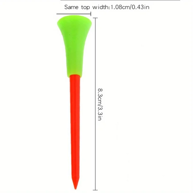10pcs Plastic PP Golf Tees Multi Color 8.3cm/3.26in Durable Cushion Top Golf Tee Golf Accessories Golf Ball Holder 3