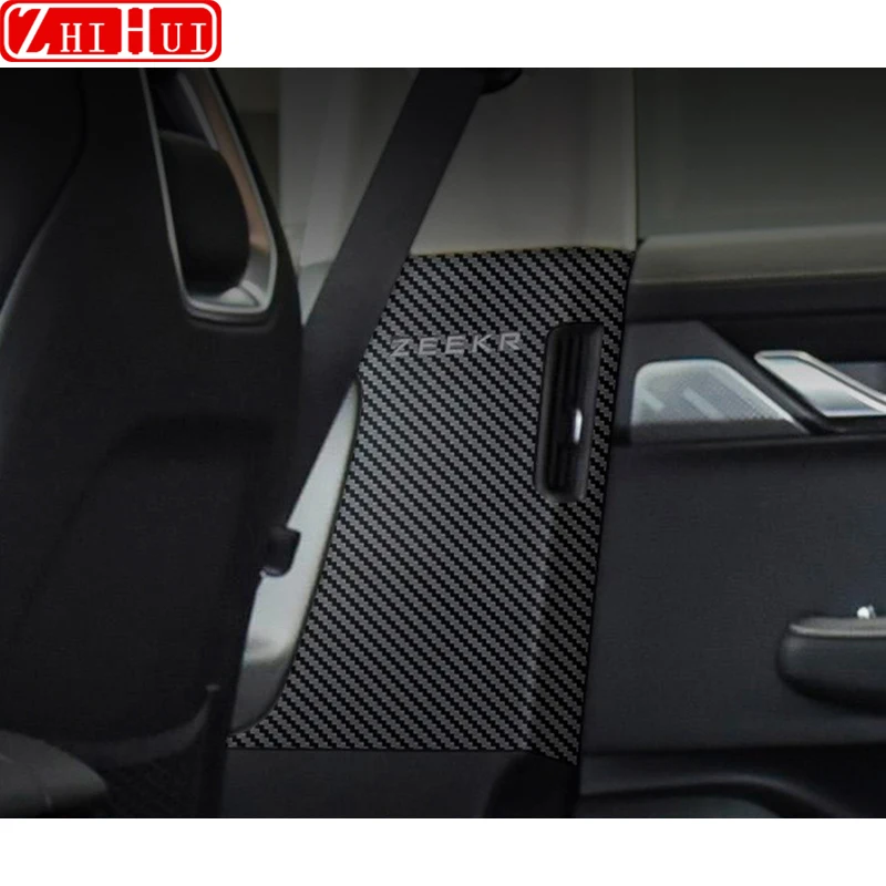 

For Zeekr 001 2024 2021-2023 Car Interior Leather B-pillar Anti Kick Pad Anti Wear Anti Scratch Protective Sticker Accessories