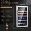 52-bottle Wine Fridge Freestanding Wine Cooler Refrigerator,(Bordeaux 750ml) Dual Zone Compressor 2