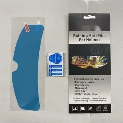 Capacete de segurança para motocicleta elétrica de alta definição com lente antiembaçante, película à prova de chuva, adesivo à prova d'água, universal_voghion.com