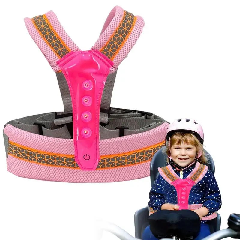 

Child Motorcycle Harness Adjustable Kids Motorcycle Harness Safety Belt Reflective Breathable Shoulders Passenger Harness