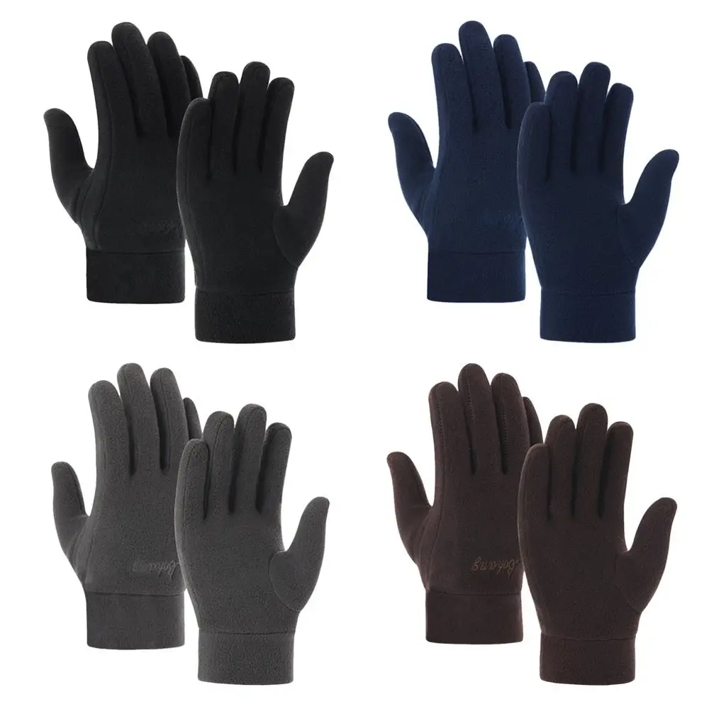 

Riding Driving Gloves Men Gloves Fleece Autumn Winter Furry Warm Mitts Thick Plush Women Gloves Full Finger Mittens