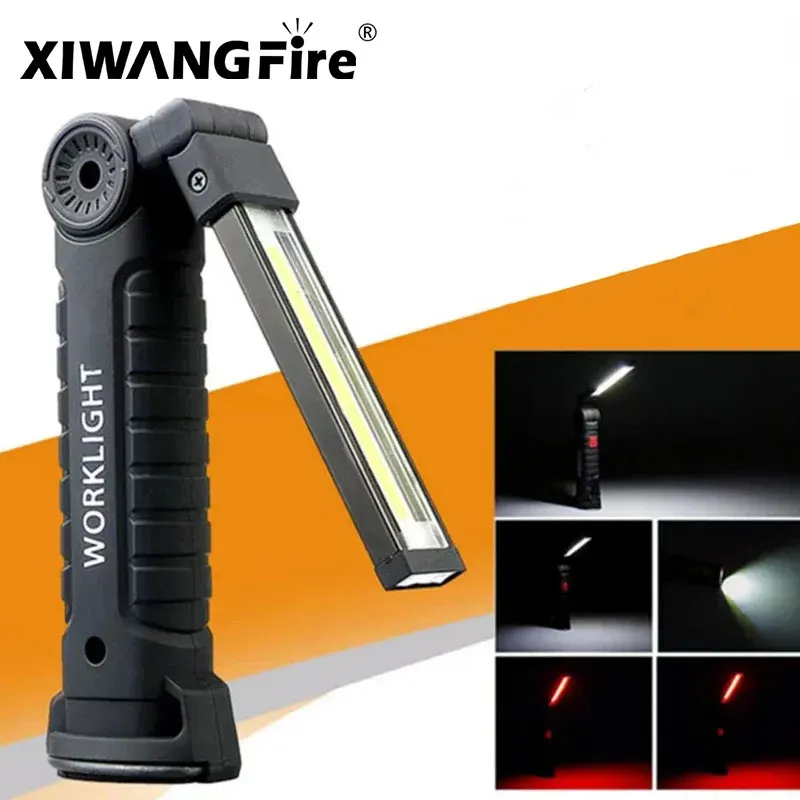 XIWANGFIRE 1-5Pack Portable COB LED W52 Flashlight USB Rechargeable Light Magnetic Lanterna Hanging Lamp Built-in Battery Torch