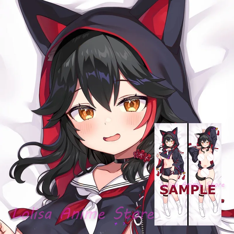 

Наволочка для подушки Dakimakura Ookami Mio Vtuber с аниме, двусторонняя наволочка с принтом, подарок на день рождения
