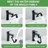 Universal 1440 Degree Rotatable Extension Faucet Sprayer Head 2 Modes Bathroom Tap Extend Adapter Aerator Faucet Extender Black 5