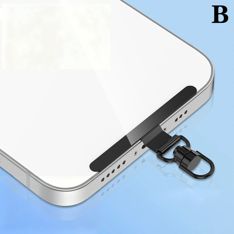 Steel Phone Lanyard with Anti-Lost Gasket and Metal Clip Strap