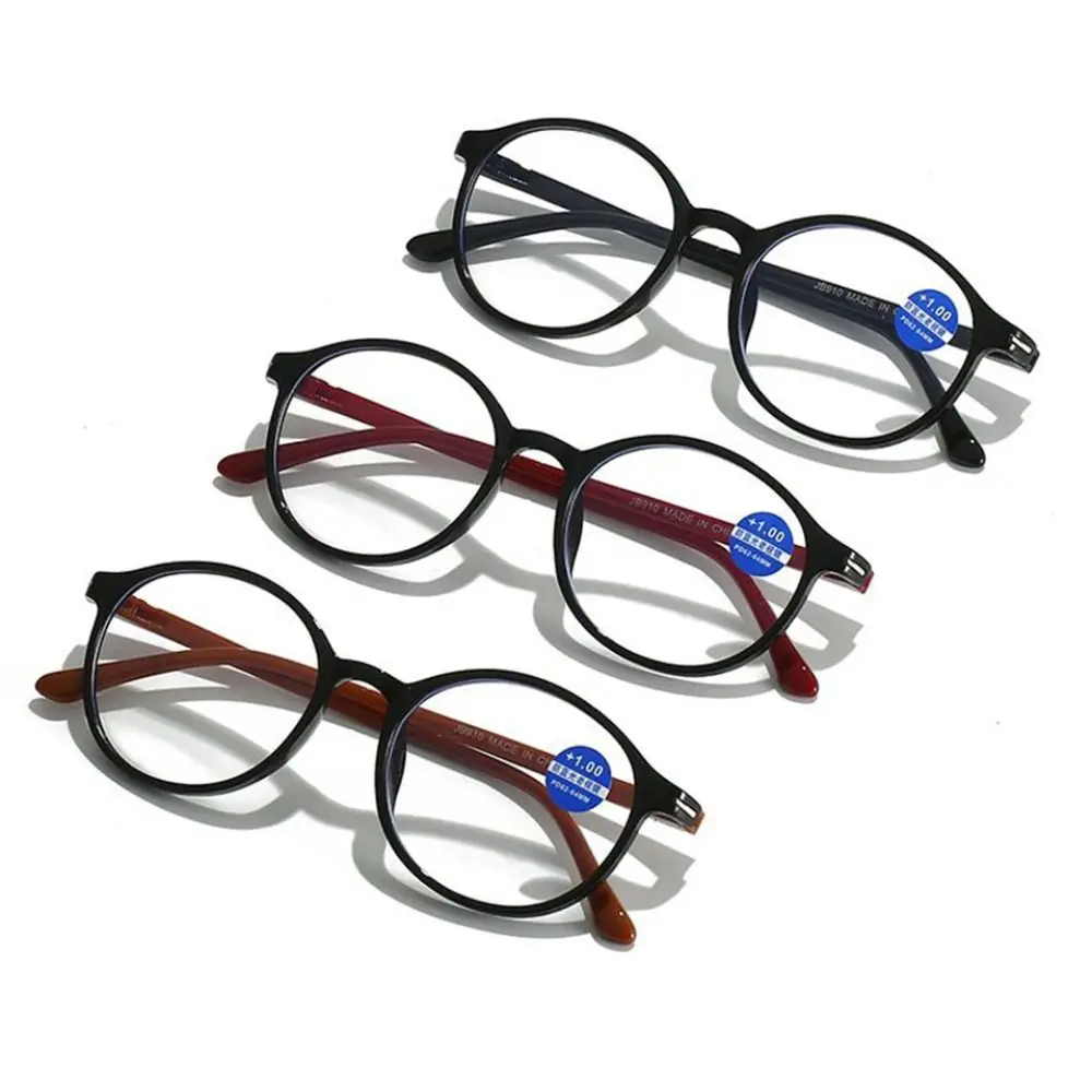 

Retro Strength 1.0x ~ 4.0x Readers Presbyopia Eyeglasses Oval Frame Anti-blue Light Glasses Reading Glasses