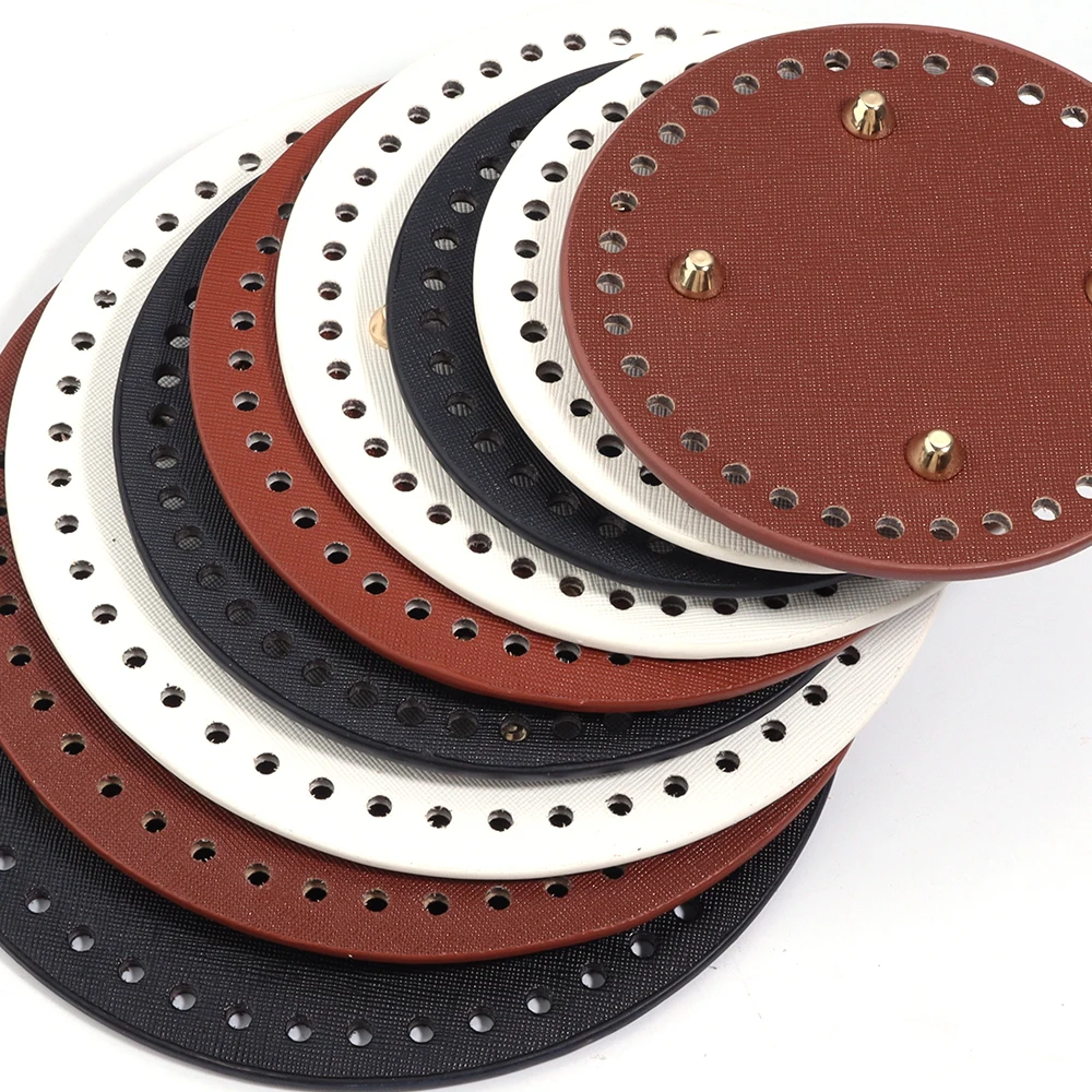 PU Leather Oval/Round Long Knitting Crochet Bags Bottom For DIY Weaving Supplies Home Decor Crochet Bag Bottom Accessories knitting supplies,knitting material,weaving tools,knitting craft supplies