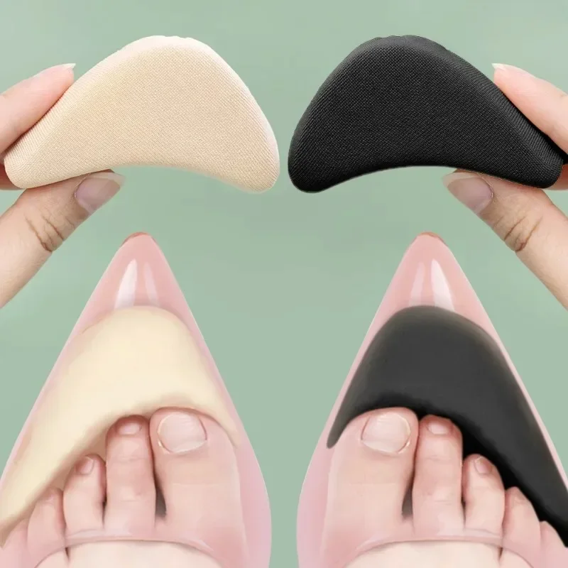 2/6pcs Women High Heels Toe Plug Sponge Forefoot Insert Adjustment Size Insoles Pain Relief Shoe Pads Reduce Shoe Size Filler