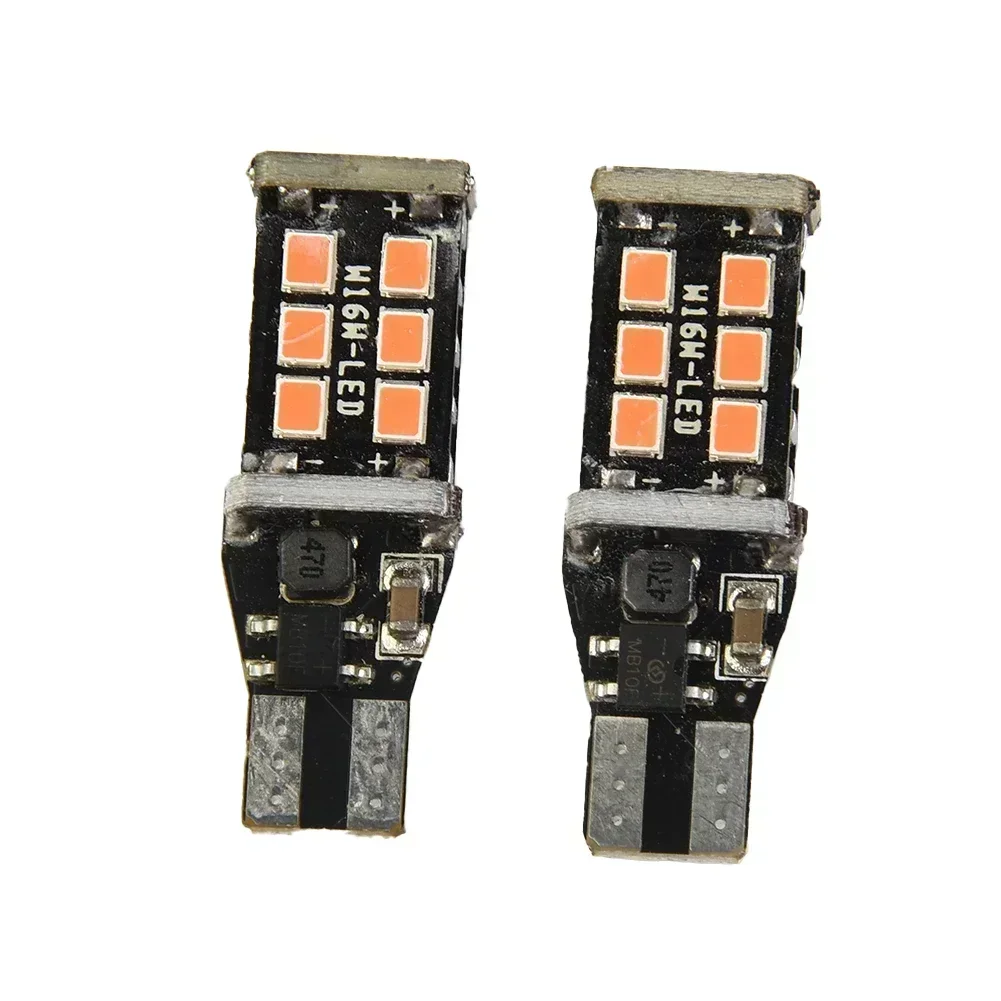2pcs Red LED Center High Mount Stop 3RD Brake Light Bulb Canbus Error Free T15 921 912 904 916 917 920 922 W16W Brake Lamp Bulb