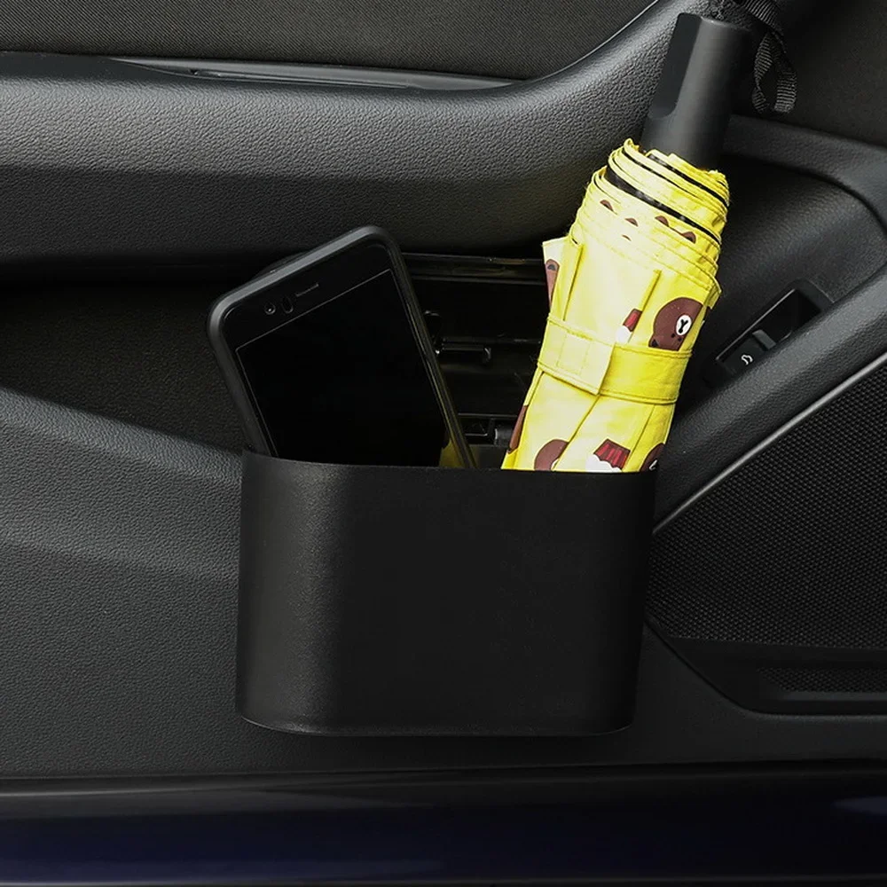 Car Trash Bin Hanging Vehicle Garbage Can for Tesla Model 3/Y/S/X Dust Case Storage Box ABS Pressing Auto Interior Accessories