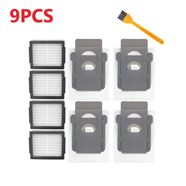 Premium Main Side Brush, HEPA Filter, and Dust Bag Set for Robot Vacuum Cleaners