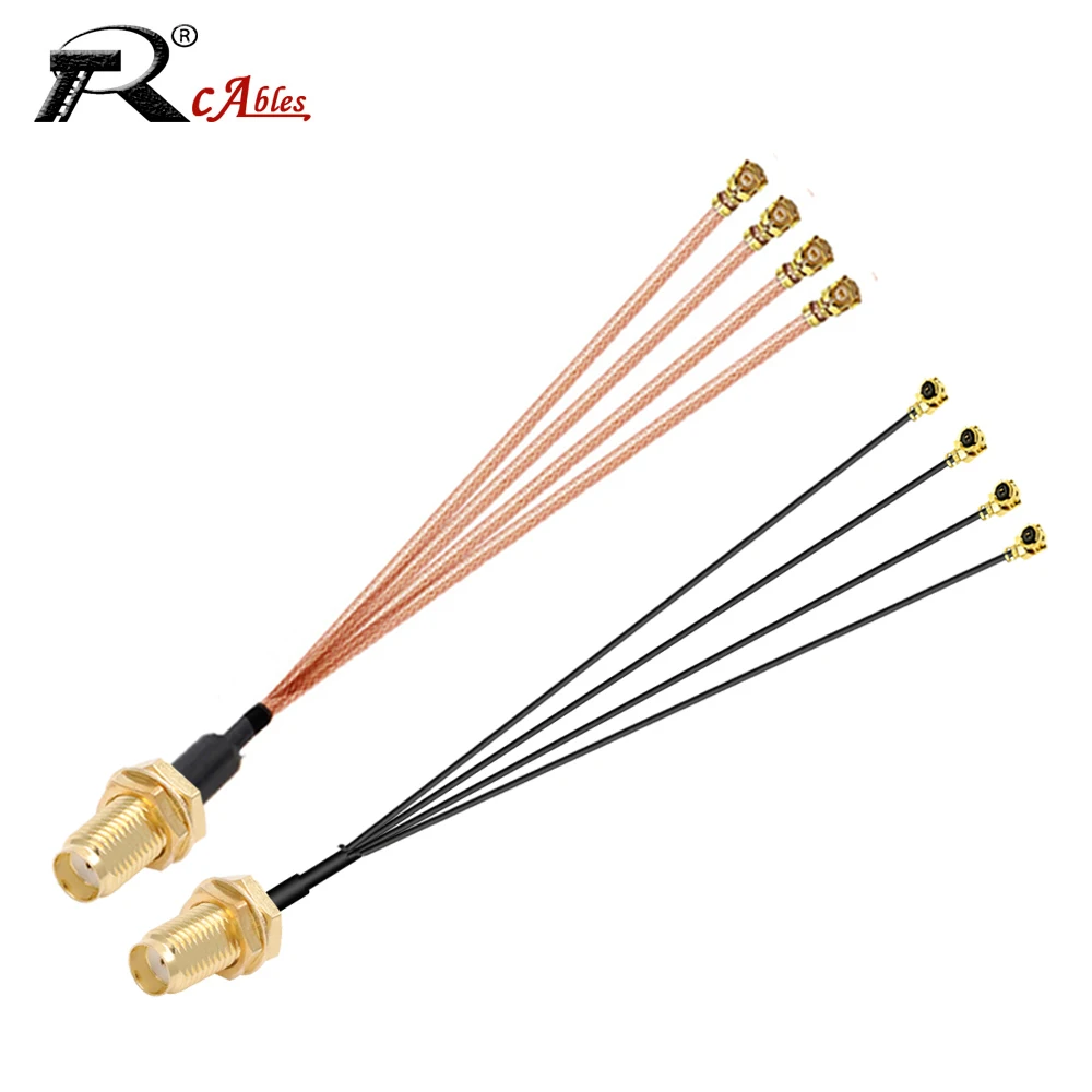 

2PCS SMA Female to MHF4 IPEX1/4 Female IPX U.fl 1 to 4 Splitter Combiner RG178 RF1.13 0.81 Pigtail RF Coaxial Extension Jumper