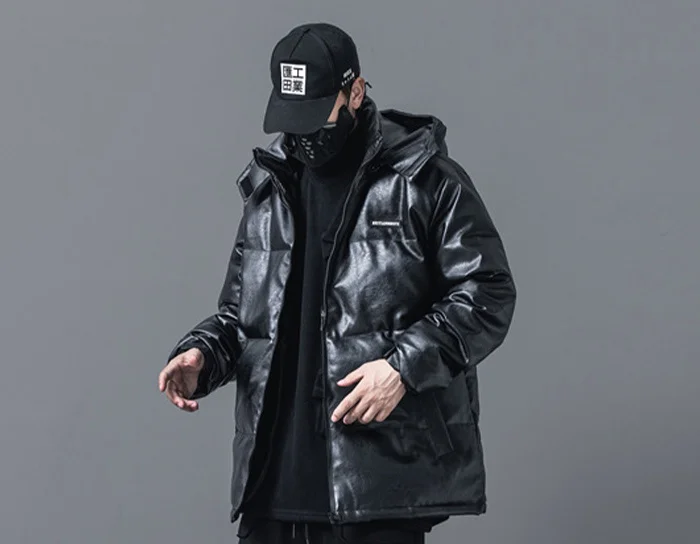 mens winter parka Harajuku Function Parka Coats Tactical Cargo Parkas Jackets Men Thicken Hip Hop Streetwear Padded Jacket Techwear waterproof parka