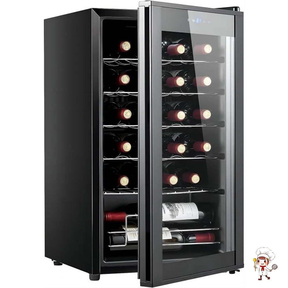High Quality Glass Door Built In Freestanding Wine Refrigerators With Smart Temperature Stabilize System Cooler Cabinet