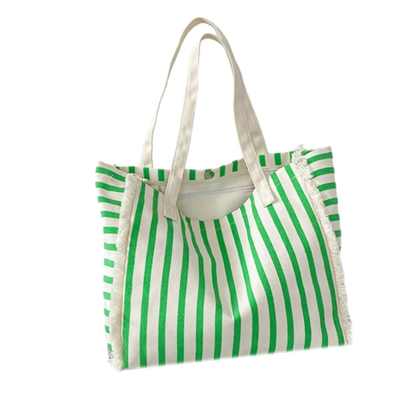 Fashionable Canvas Bag Spacious Shoulder Tote Large Capacity Tote Commuting Bag Perfect for Travel Work & Shopping