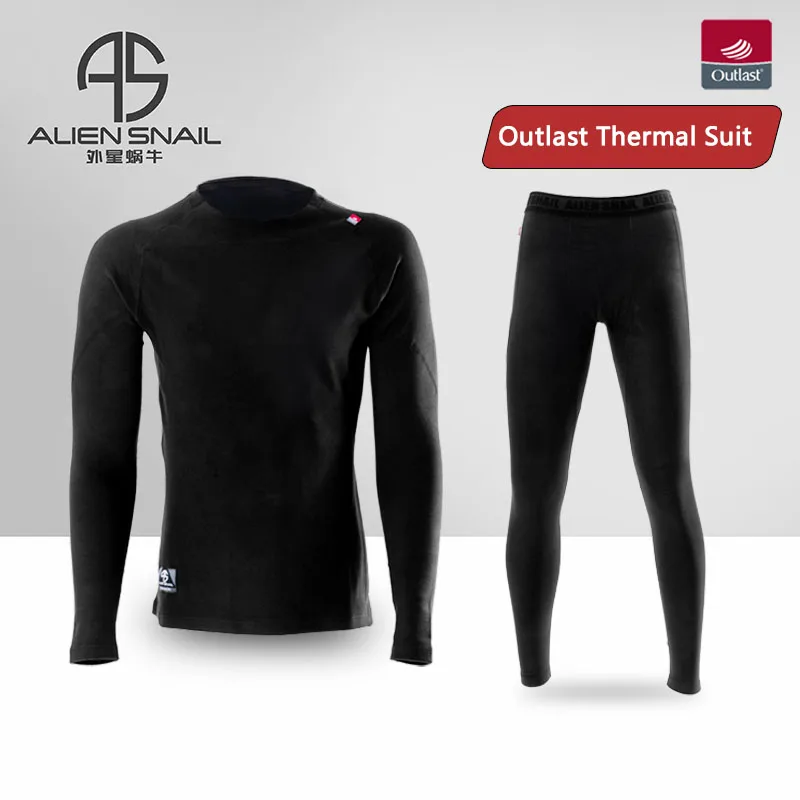 

ALIEN SNAIL Motorcycle Thermal Underwear Set Men's Motorcycle Skiing Winter Warm Base Layers Tight Long Johns Tops & Pants Set