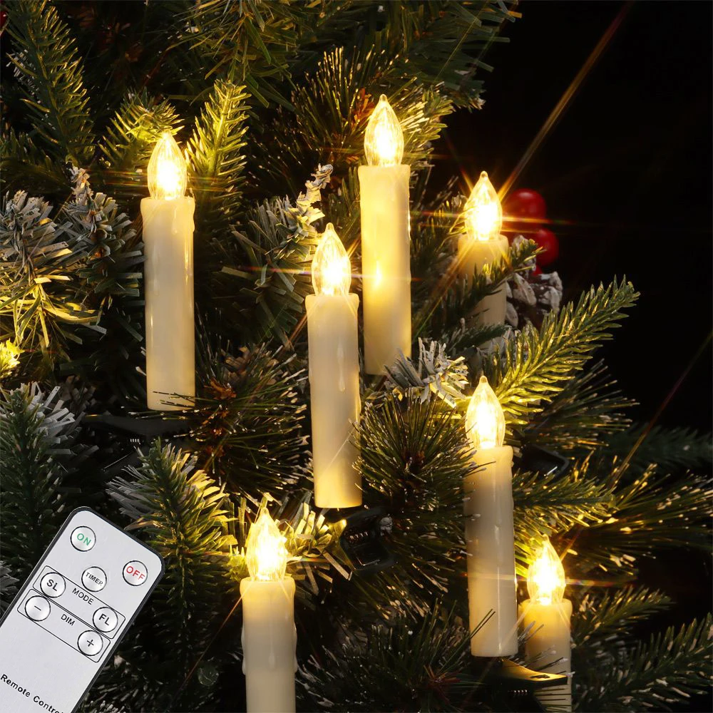 LED Electronic Candle Timer Remote Battery Operated Flickering Flame Wedding Birthday Home Decoration Christmas Tree Candle electronic candle