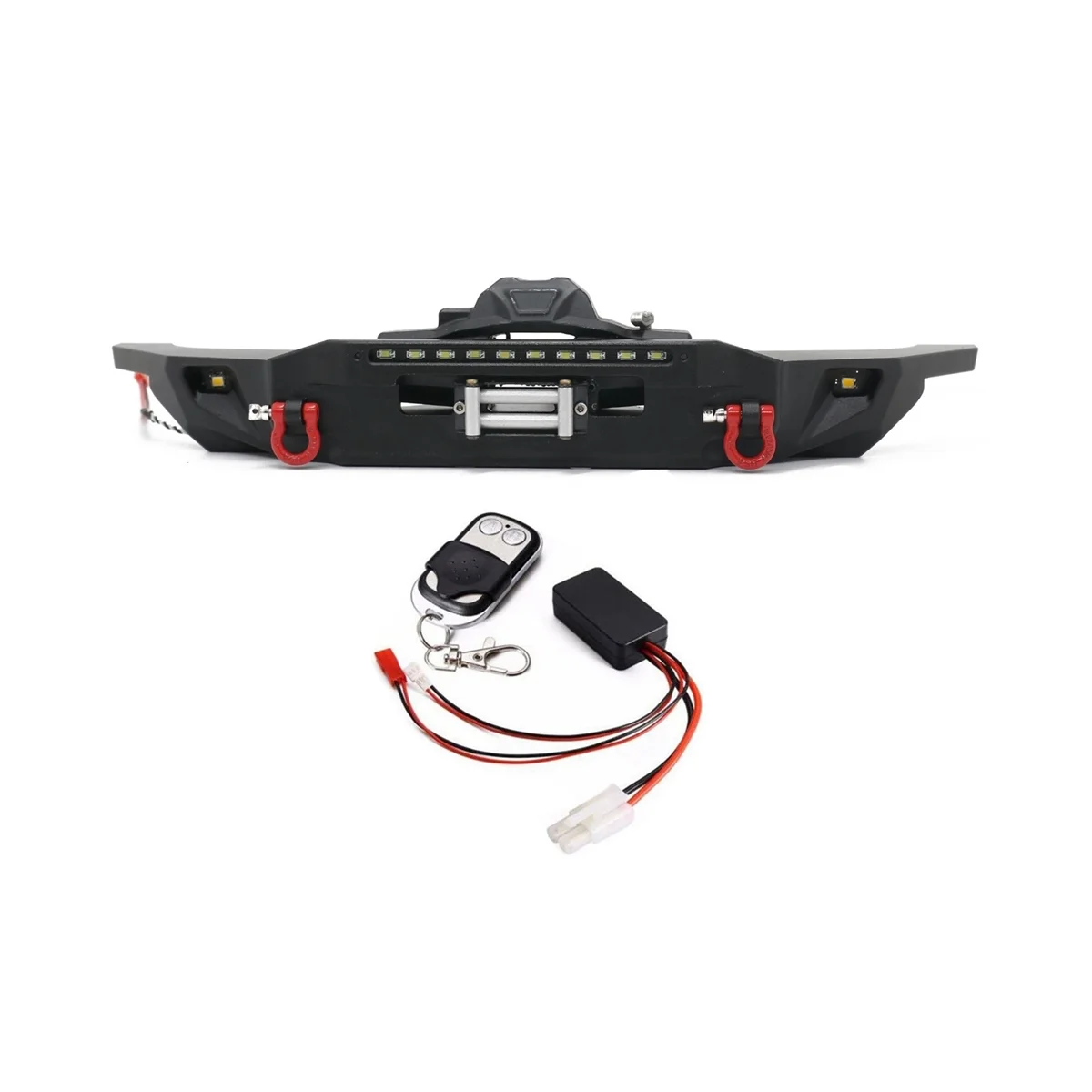 

Metal Front Bumper with & LED Lights for Yikong 4083 YK4083 1/8 RC Crawler Car Upgrade Parts Accessories
